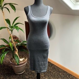 Gray body con ribbed tank dress size XS